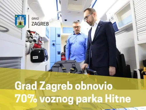 Grad Zagreb ᶠ: Grad Zagreb obnovio 70 posto voznog parka Hitne