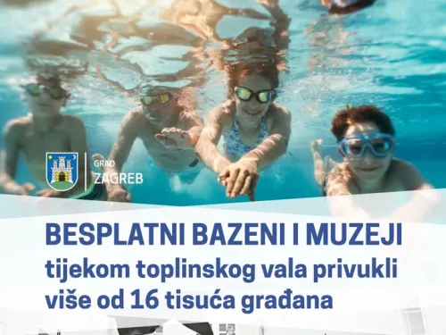 Grad Zagreb ᶠ: Besplatni bazeni i muzeji tijekom toplinskog vala privukli više od ...