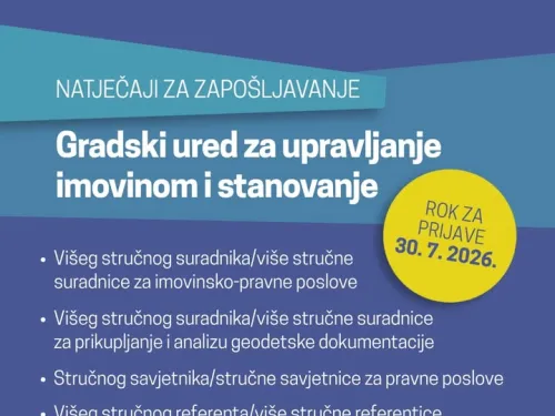 Grad Zagreb ᶠ: Objavljeni su natječaji za zapošljavanje u Gradskom uredu ...