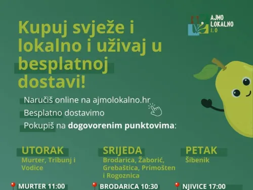 Šibensko-kninska županija ᶠ: Kupuj svježe i lokalno uz besplatnu dostavu!