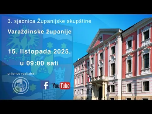 Varaždinska županija: [video] 3. sjednica Županijske skupštine Varaždinske županije UŽIVO