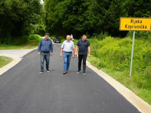 Koprivničko-križevačka županija: Obnovljena cesta na dionici Rijeka Koprivnička- Mali Poganac